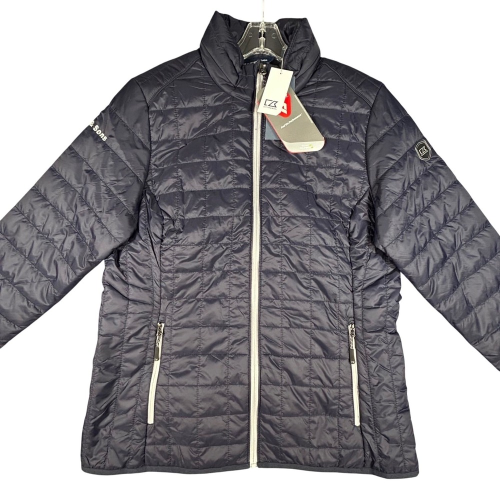 New Cutter and Buck Primaloft Insulated Puffer Jacket Womens XL Navy